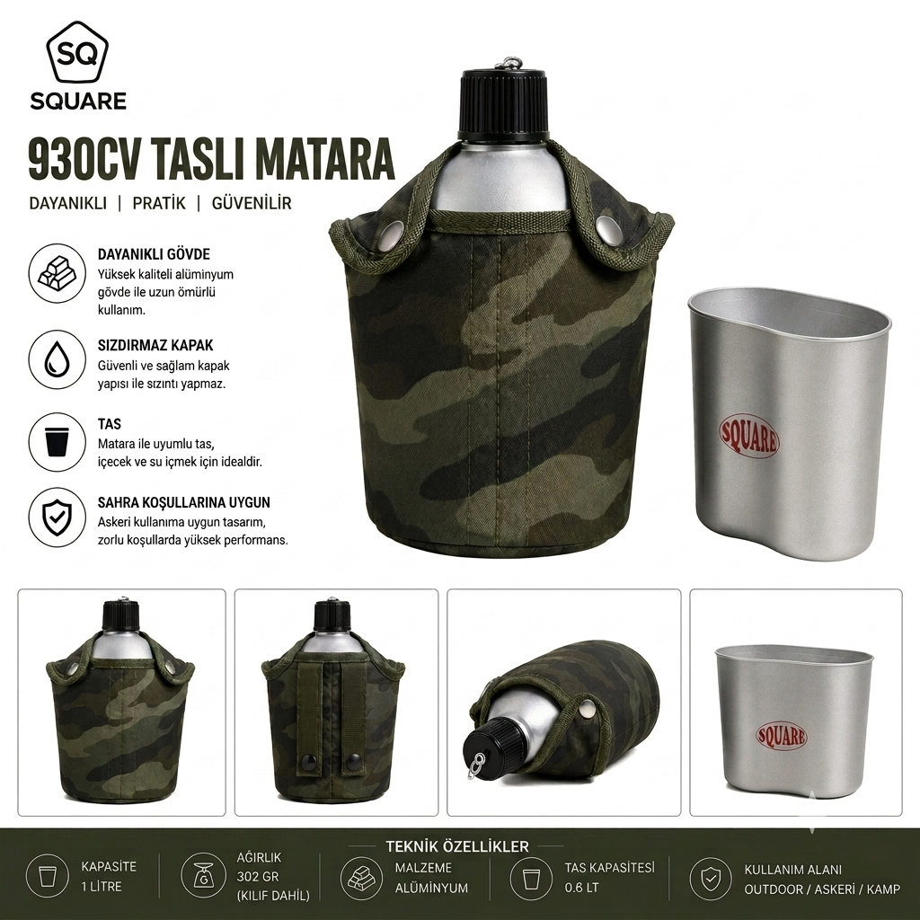 SQUARE 930CV TASLI MATARA(KAMUFLAJ KILIFLI)