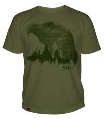 5.11 LOGO T S/S TREELINE YESIL T-SHIRT S