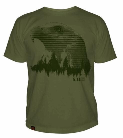 5.11 LOGO T S/S TREELINE YESIL T-SHIRT XL
