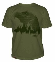 5.11 LOGO T S/S TREELINE YESIL T-SHIRT