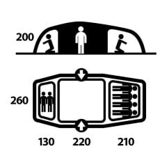 HUSKY BOSTON 6 KISILIK CADIR