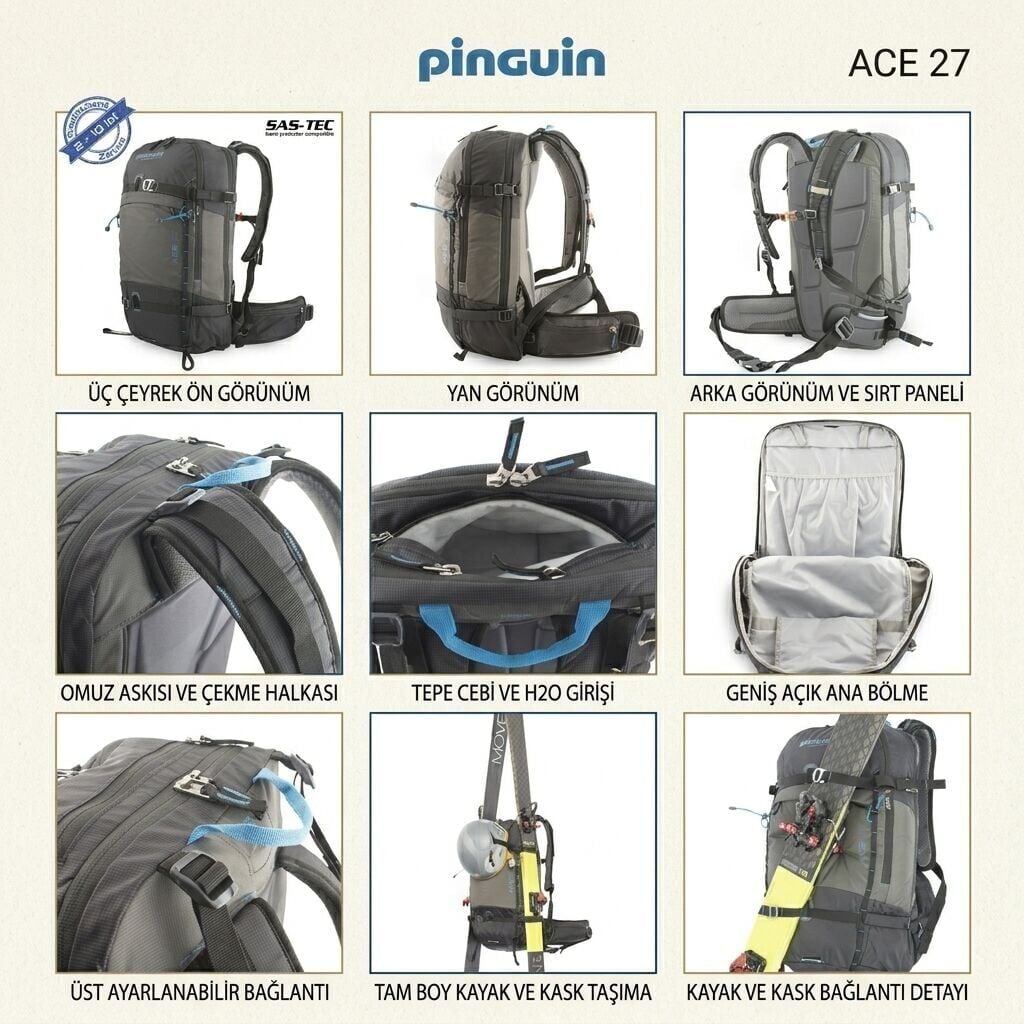 PINGUIN ACE 27 SIYAH SIRT CANTA