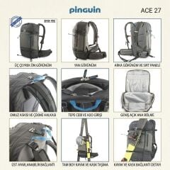 PINGUIN ACE 27 SIYAH SIRT CANTA
