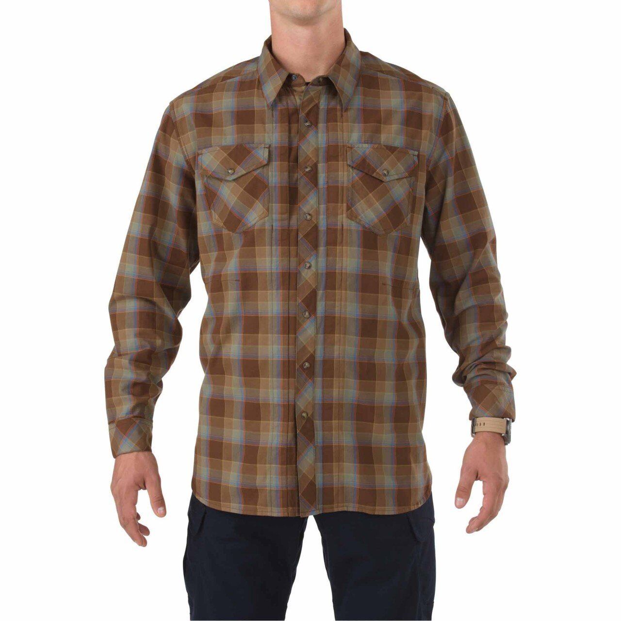 5.11 FLANNEL L/S GOMLEK KAHVE L