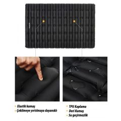 KINGCAMP SUPER COMFORT DOUBLE SIYAH SISME YATAK